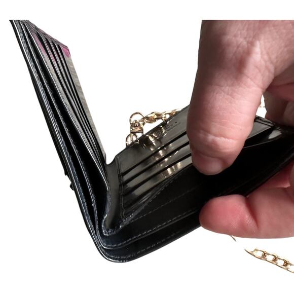 Ferragamo Bi-fold Wallet -  Double Gancini Enamel Black - Picture 16 of 16